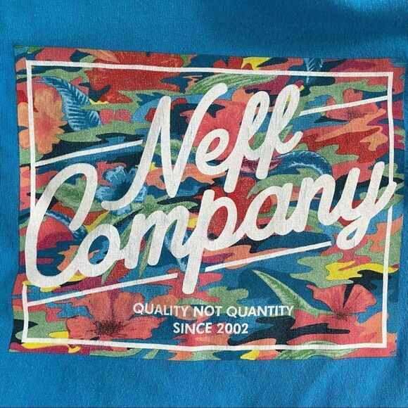 Neff Company Blue Short Sleeve Graphic Tshirt L - Picture 3 of 5